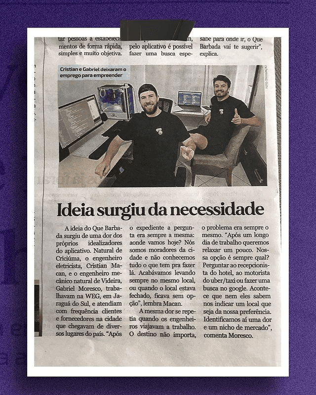 Printed newspaper article about Favorito in Tribuna de noticias, page 2