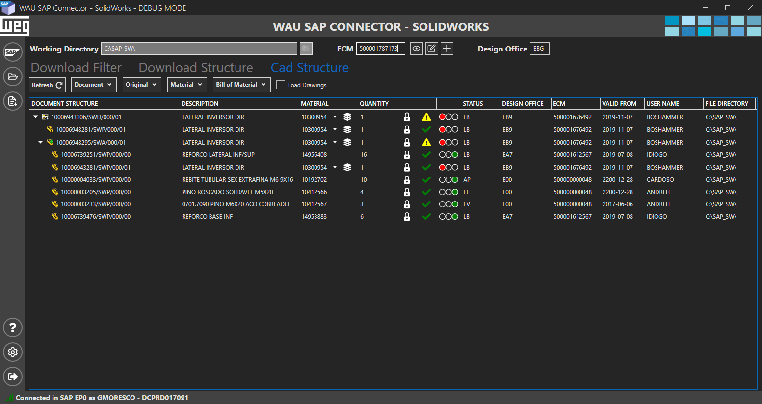 WAU SAP Connector demo